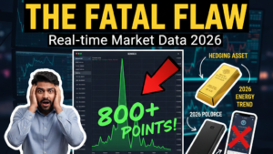 MithVibe Command Center showing Real-time Market Data 2026 and 800-point Sensex spike analysis