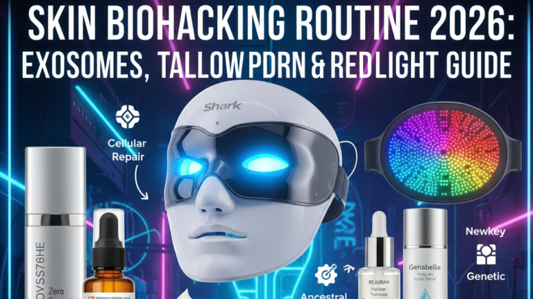 Skin Biohacking Routine 2026: Exosomes, Tallow, PDRN & Red Light Guide