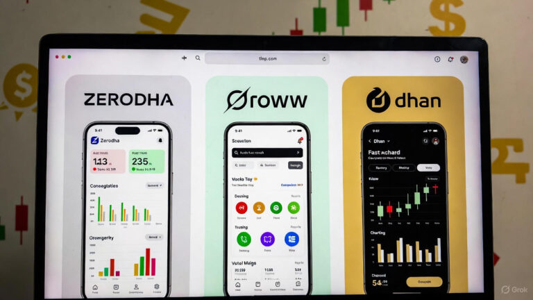 Zerodha vs Groww 2026 Comparison Table" for your graphics