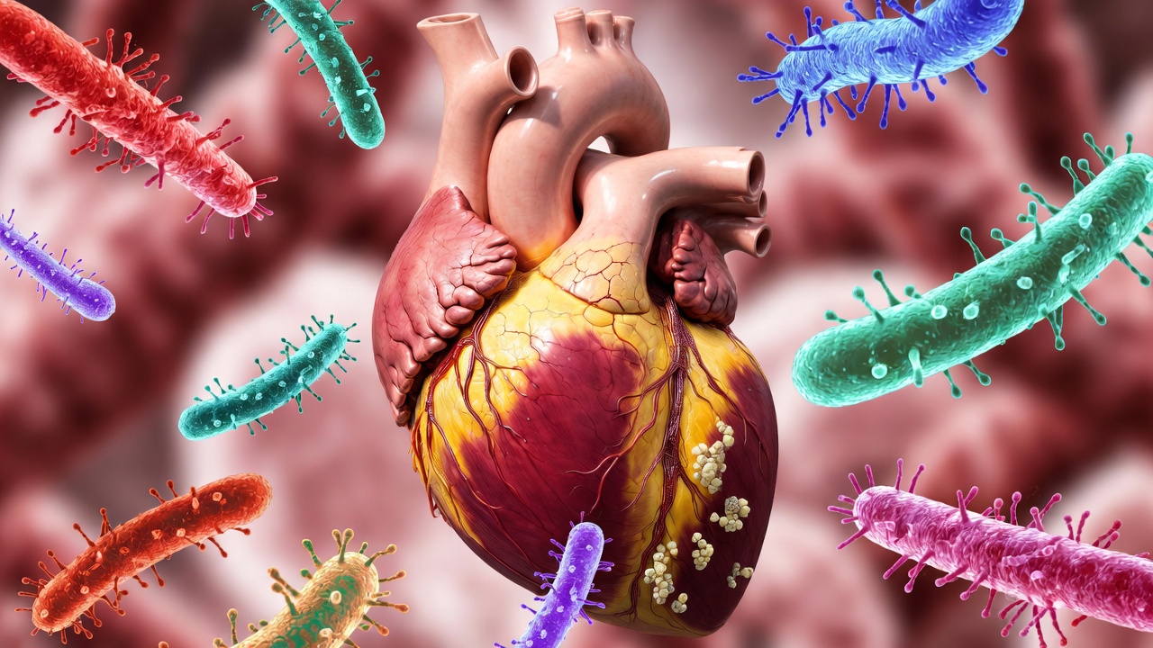 Heart attack by bacterial infections 2026 – dramatic cracked artery plaque with red bacterial biofilm overlay and urgent medical warning