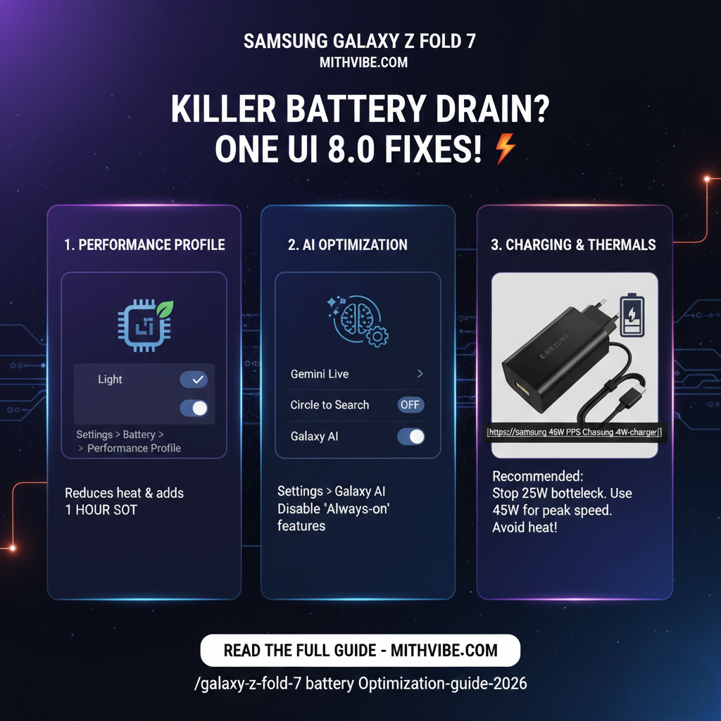 Samsung Galaxy Z Fold 7 Battery Drain Solution