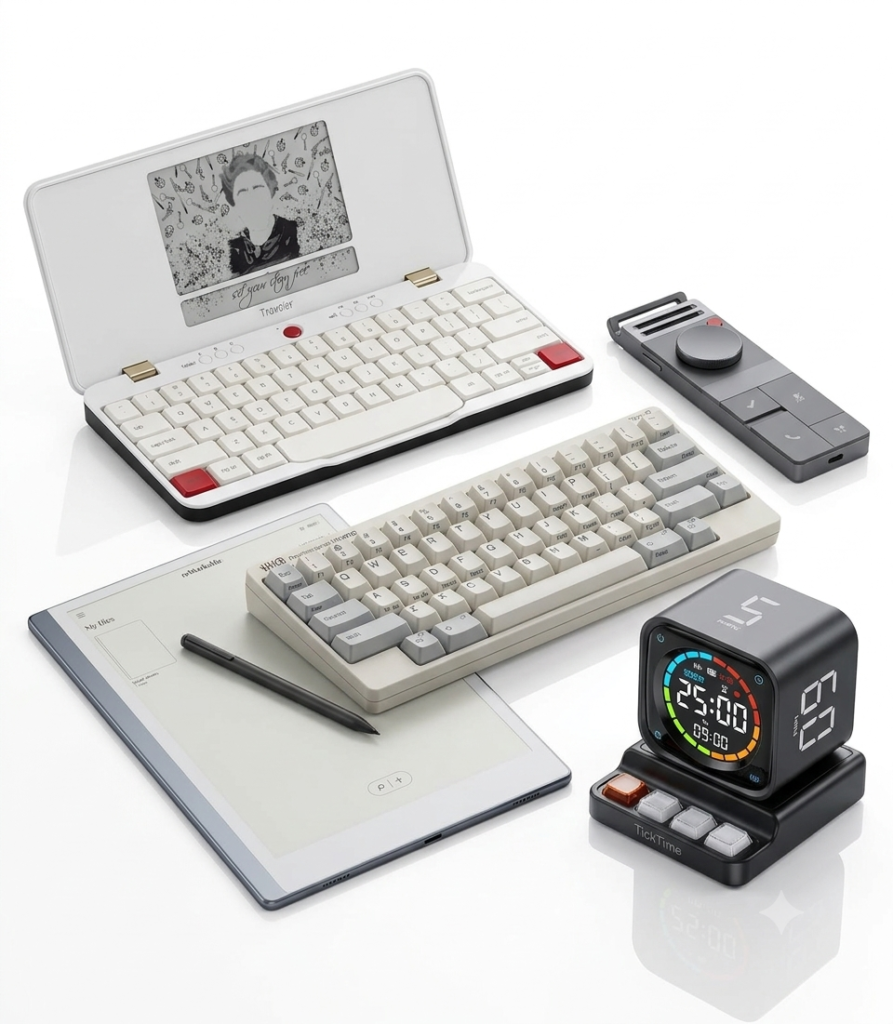 screen-free desk setup