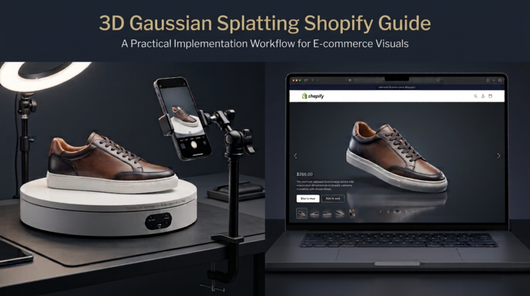 3d gaussian splatting shopify product capture setup and webgl viewer
